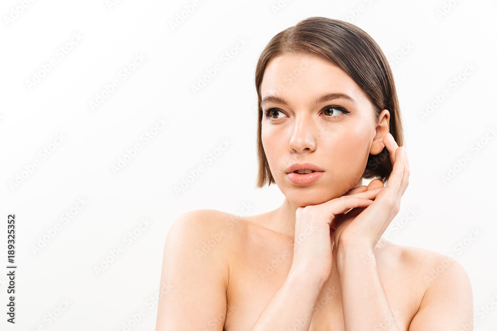 Beauty portrait of a beautiful half naked woman Beauty portrait of a beautiful half naked woman