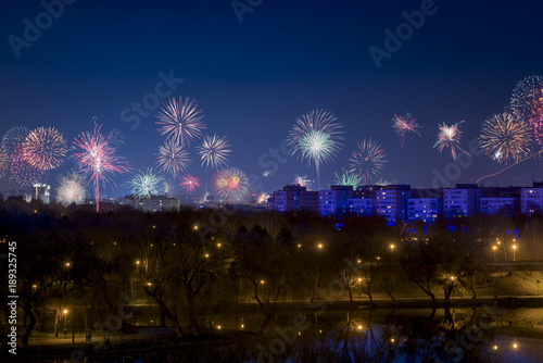 Bucharest 2018 light and fireworks