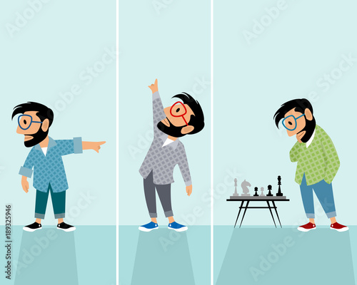 Hipsters in different situations