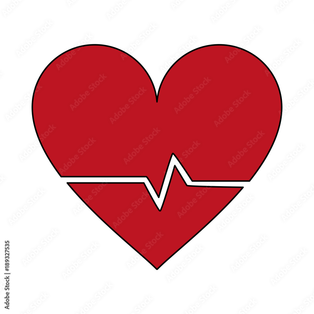 Heartbeat medical symbol icon vector illustration graphic design