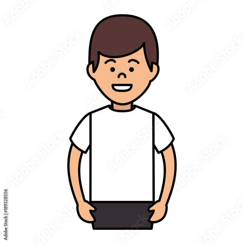 young man avatar character vector illustration design