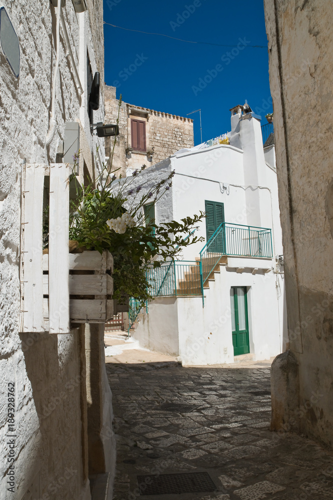 Naklejka premium Przejście. Ceglie Messapica. Apulia. Włochy.