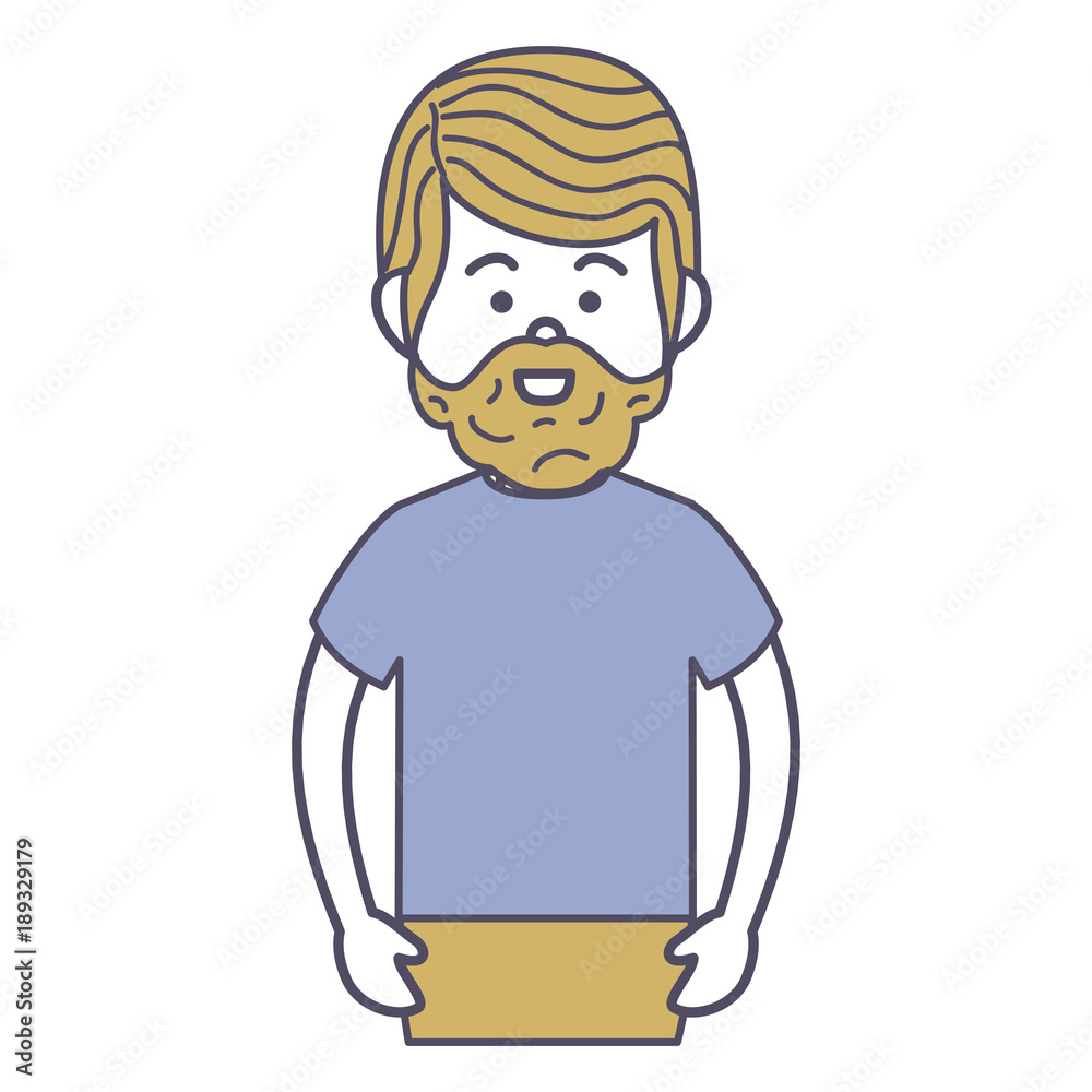 young man avatar character vector illustration design