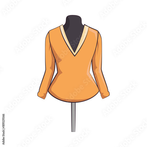 elegant blouse for women in manikin vector illustration design