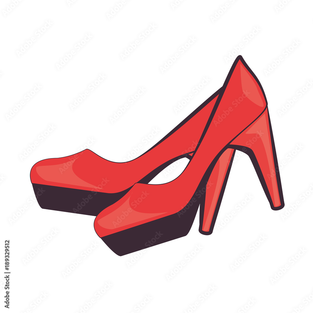 elegant heel female icon vector illustration design