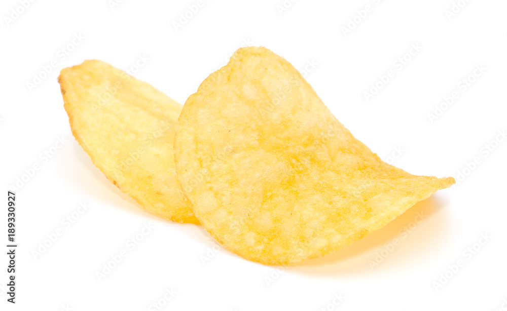 Chips potato isolated on white background Chips potato isolated on white background