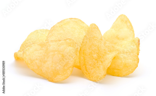 Chips potato isolated on white background