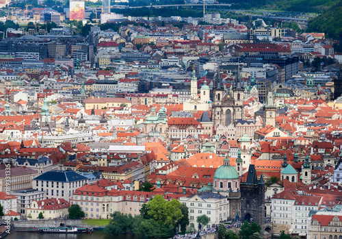 An aerial view of Prague on a sunny day in the Czech Republic. © Duncan Andison