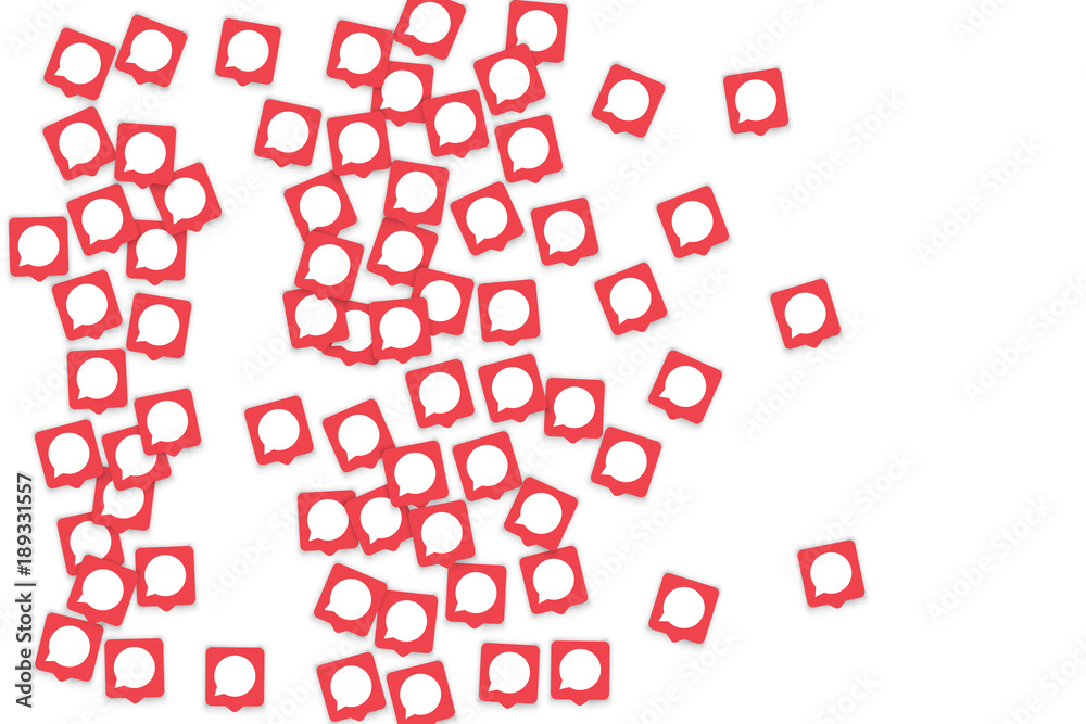 Social media background with chat notification bubbles in icons. Social media background with chat notification bubbles in icons.