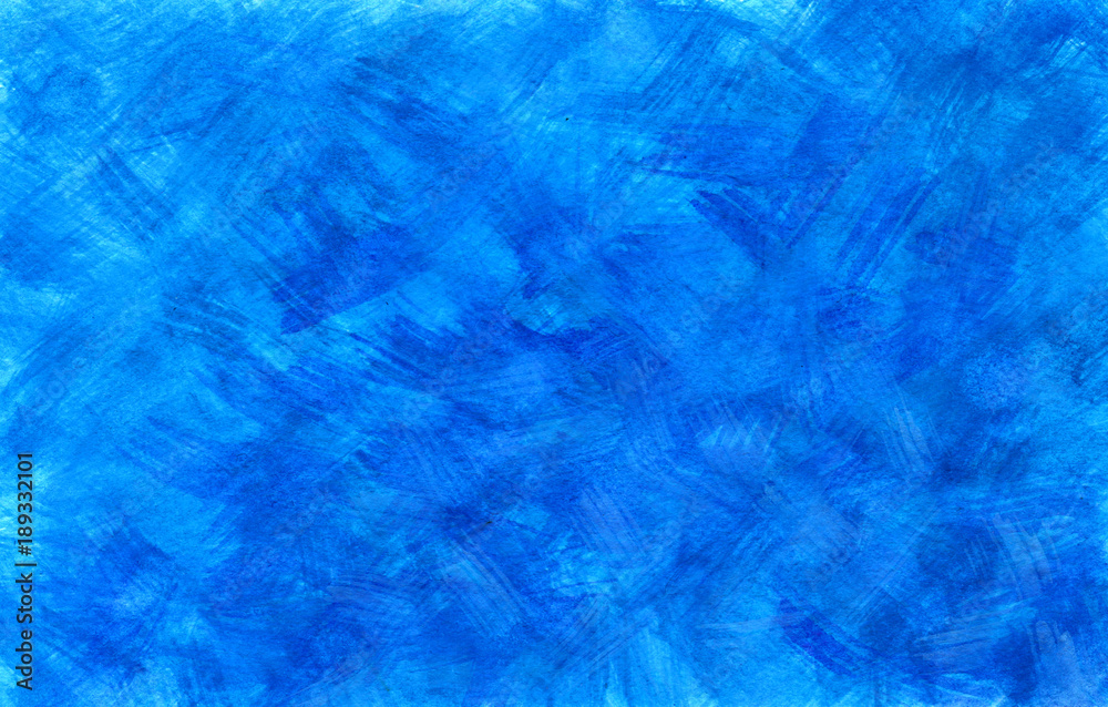 Obraz premium Blue bakground in gouache paint