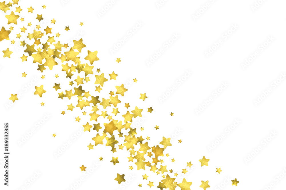 Star confetti. Gold random confetti background Star confetti. Gold random confetti background