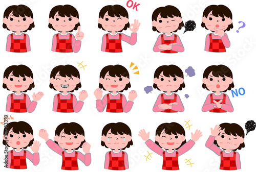 semi-long cut young mother set.eps