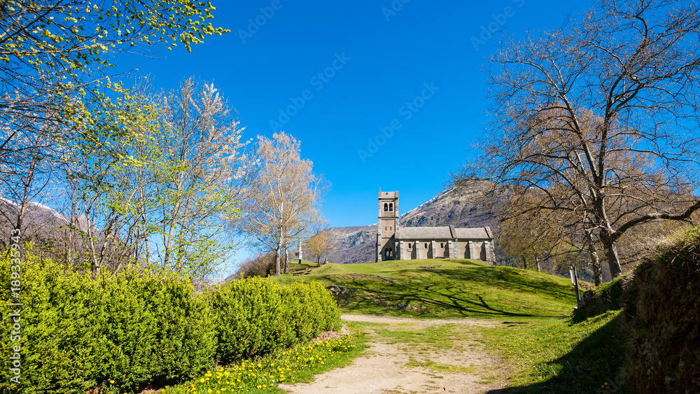 The chapel Solferino near the village of luz saint sauveur