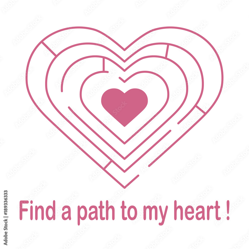 Labyrinth to the heart. Valentine's Day