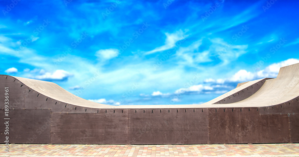 Big jumps in skate park. Big jumps in skate park.