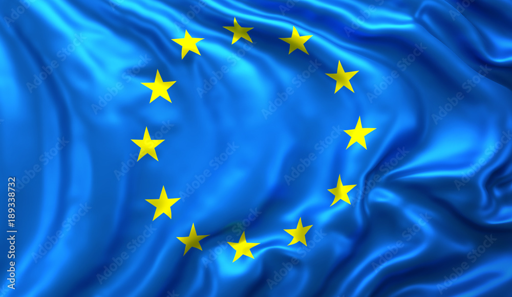 European flag waving in the wind European flag waving in the wind