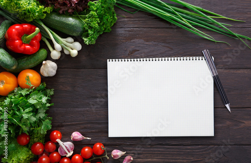 Mockup for healthy dishes recipes