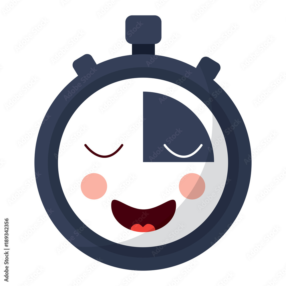 kawaii chronometer speed timer cartoon character vector illustration kawaii chronometer speed timer cartoon character vector illustration