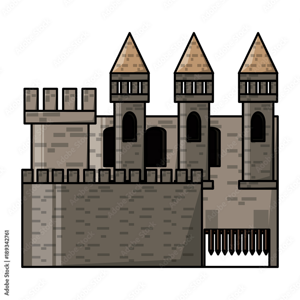 Obraz premium Medieval castle icon image