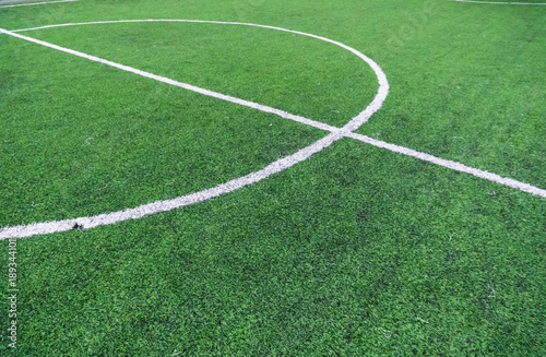 Soccer field with textured grass