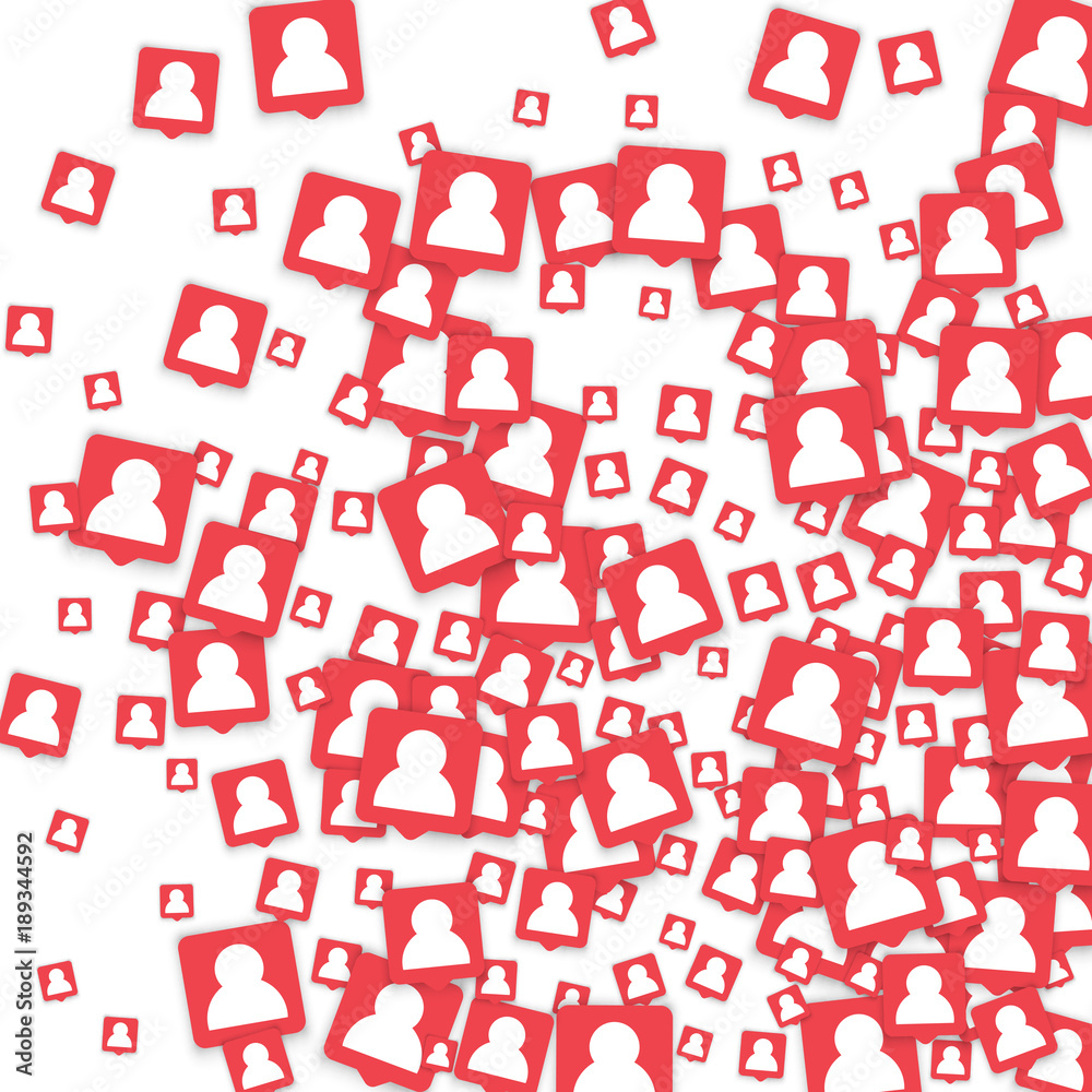 Social media background with man icon notification Social media background with man icon notification