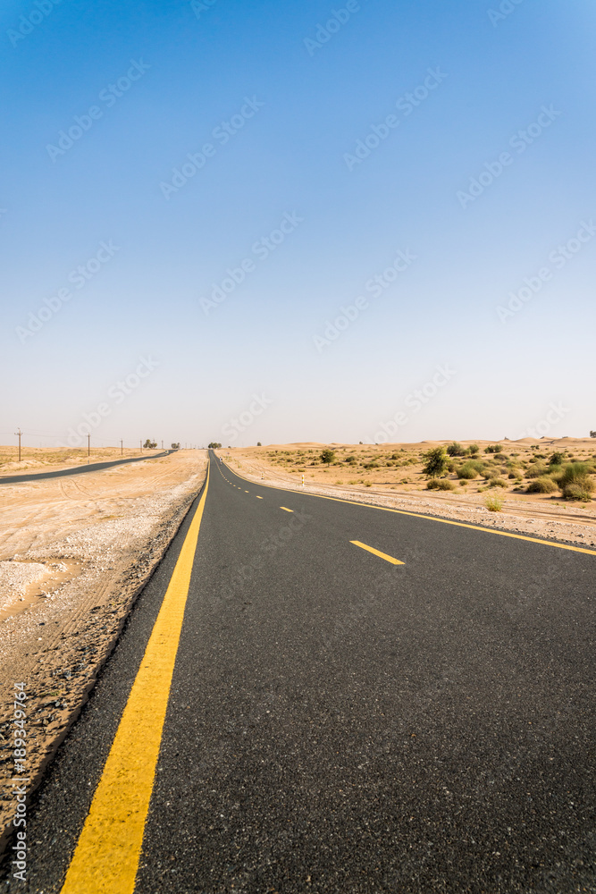 Naklejka premium Al Qudra cycling track near Dubai, United Arab Emirates, Middle East