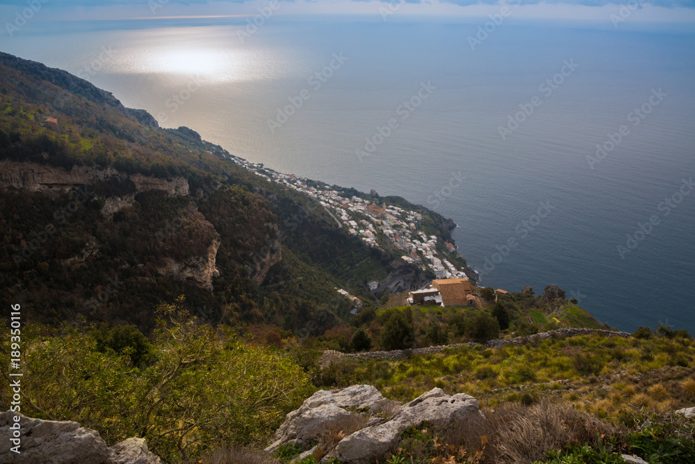 Sentiero degli Dei (Italy) - Trekking route from Agerola to Nocelle in Amalfi coast, called Sentiero degli Dei (Italy) - Trekking route from Agerola to Nocelle in Amalfi coast, called