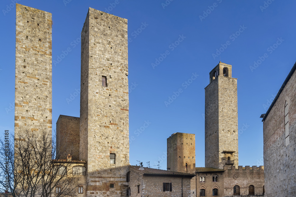 San Gimignano and its towers, Siena, Tuscany, Italy