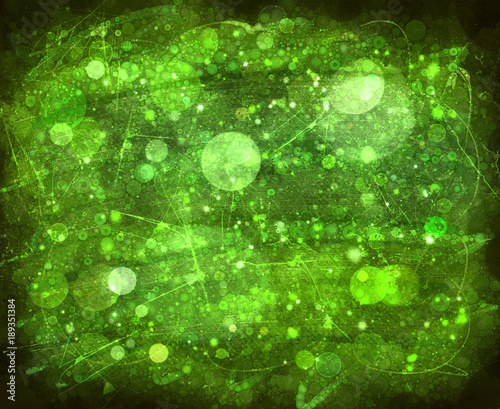 Scratched Glowing Green Solar Background