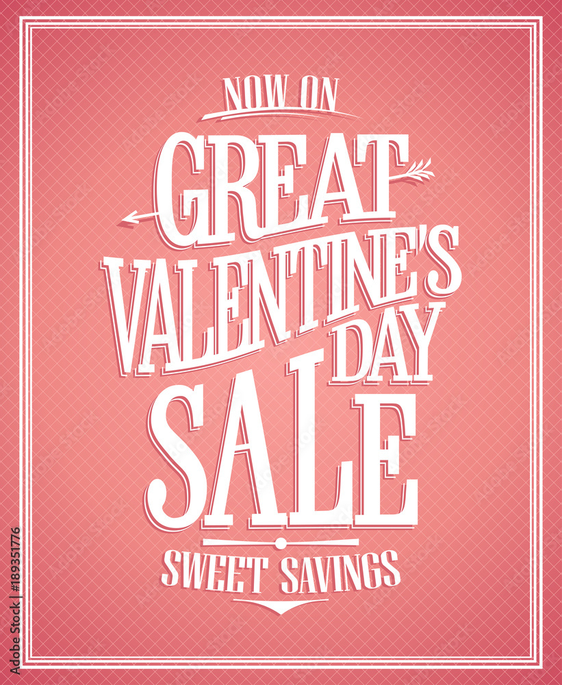 Great Valentines day sale poster design Great Valentines day sale poster design
