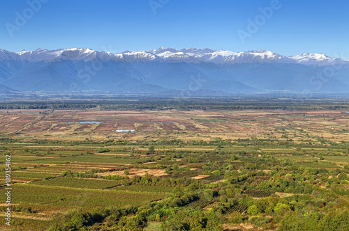 View of Alazani valley, Kakheti, Georgia © borisb17