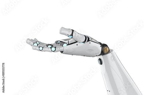 cyborg arm isolated