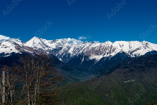 Caucasus mountains. Krasnaya Polyana, Sochi National Park, Russia.