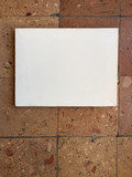 Blank canvas on floor