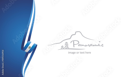 El Salvador abstract brochure cover poster background vector