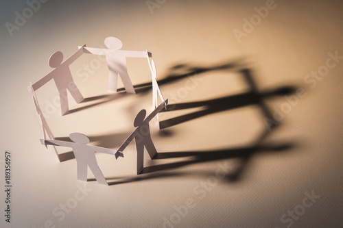 teamwork of six cooperate in light