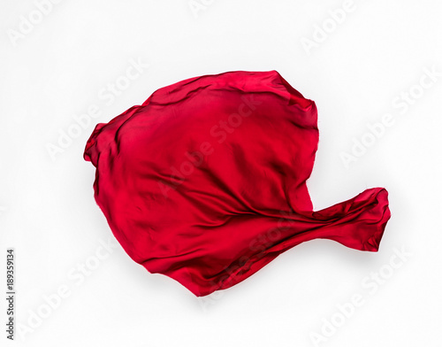 abstract red fabric in motion