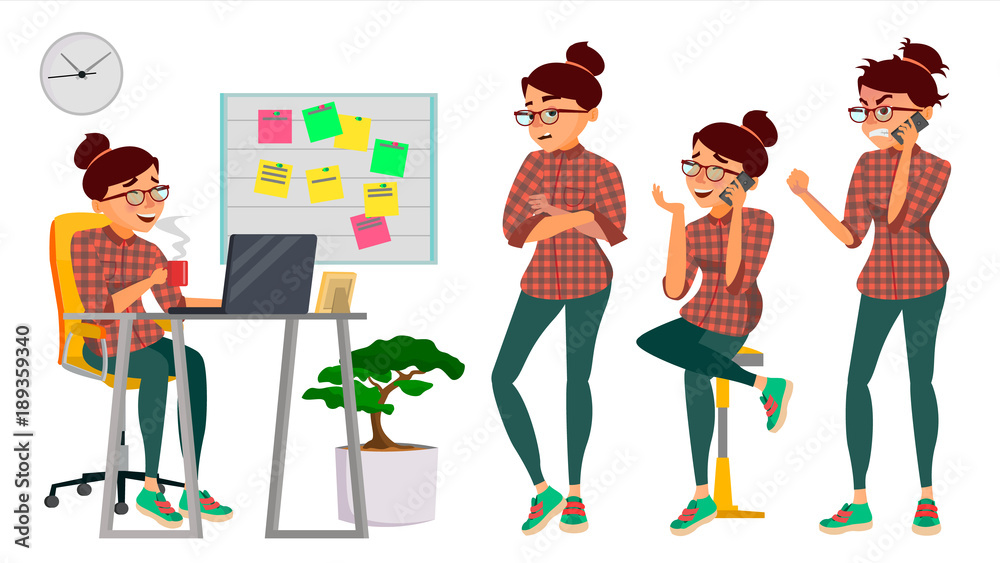 Business Woman Lady Character Vector. Working Female. IT Startup Business Company. Environment Process. Desk. Full Length. Girl Programmer Manager. Expressions. Cartoon Business Character Illustration Stock Vector | Adobe Stock Business Woman Lady Character Vector. Working Female. IT Startup Business Company. Environment Process. Desk. Full Length. Girl Programmer Manager. Expressions. Cartoon Business Character Illustration Stock Vector | Adobe Stock