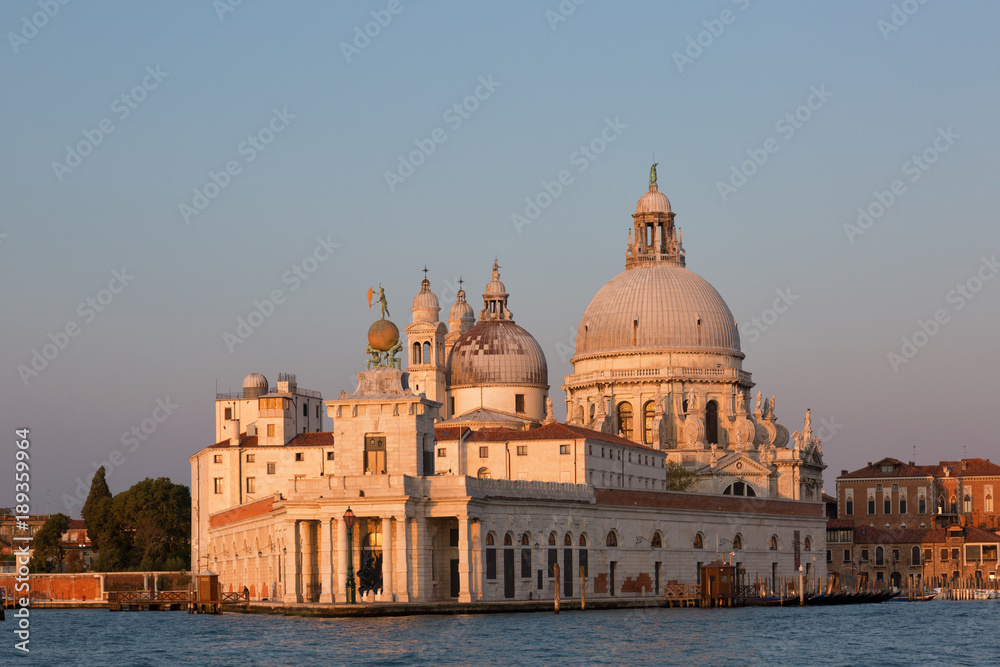 Santa Maria della Salute church on a sunrise, Venice, Italy