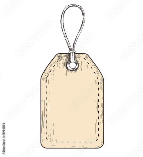 tag sketch vector illustration. 