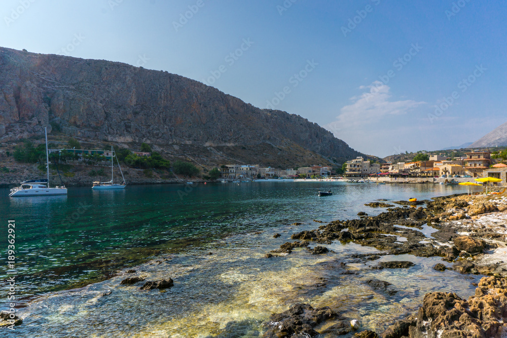 Bay of Gerolimenas village in Mani, Greece
