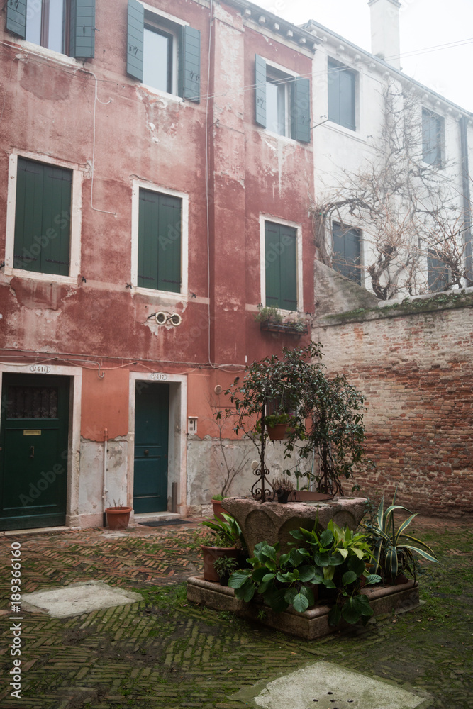 Naklejka premium Buildings and houses in Venice