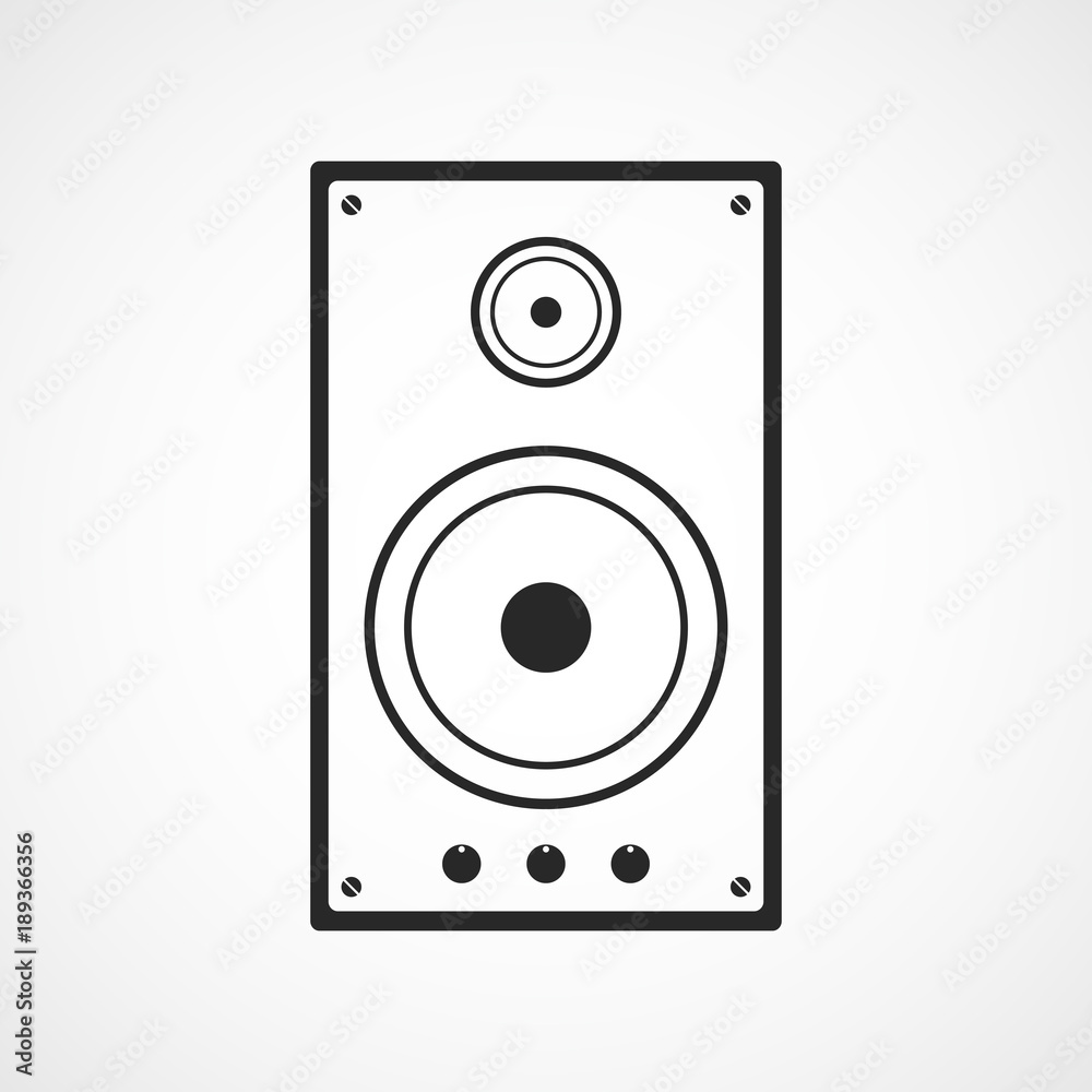 Music column line icon. Vector illustration. Music column line icon. Vector illustration.