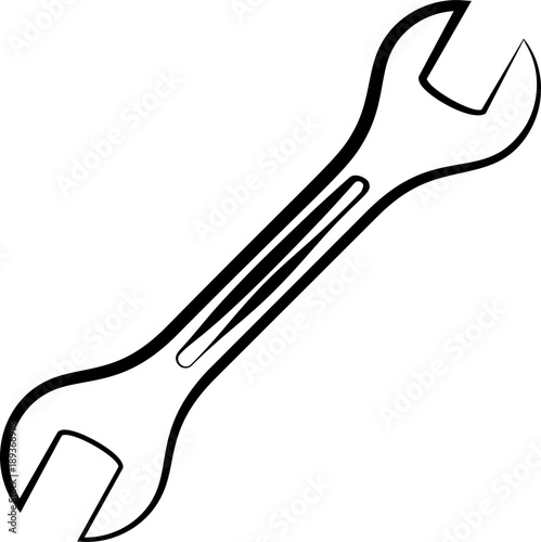 Open End Wrench Icon, Spanner