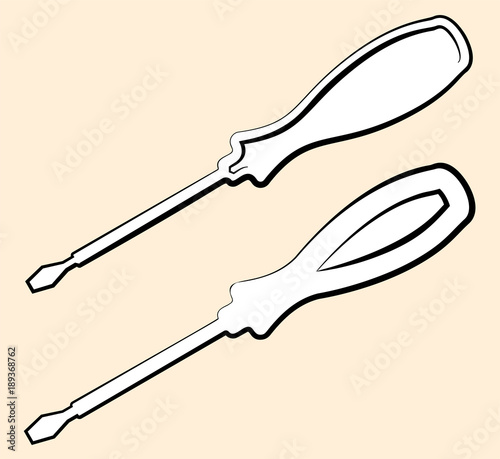 Screwdriver Icon Design, A Tool For Turning (Driving Or Removing) Screws