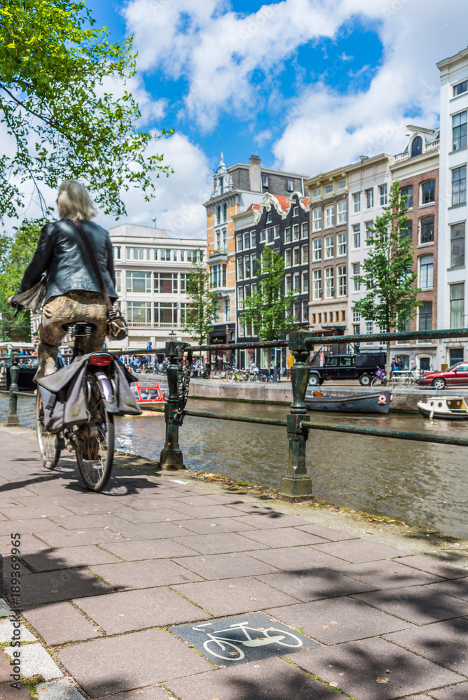 Bicycle in Amsterdam, Netherlands.