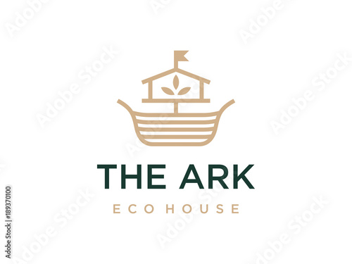 Modern professional logo the ark construction on white background