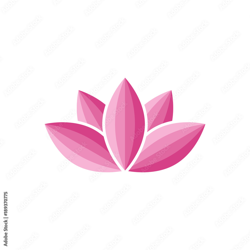 Lotus flower abstract logo, water lily silhouette Lotus flower abstract logo, water lily silhouette