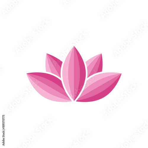 Fototapeta Naklejka Na Ścianę i Meble -  Lotus flower abstract logo, water lily silhouette 