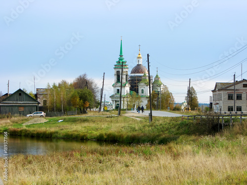 Temple of St. Nicholas. The village of Bengu. Sverdlovsk region. Russia photo